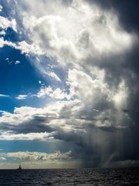 Low angle view of sea against sky