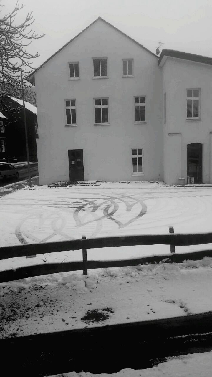 building exterior, snow, architecture, built structure, winter, cold temperature, season, weather, street, white color, covering, house, window, bare tree, residential structure, building, residential building, day, outdoors, city