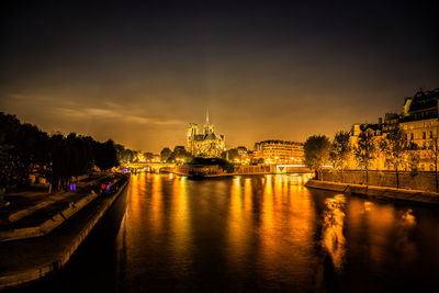 View of river with buildings in background