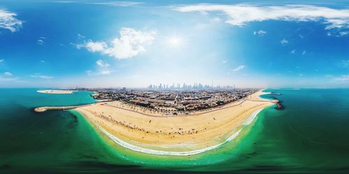 Panoramic view of sea against sky