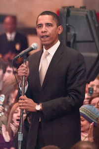 Portrait of smiling man at music concert