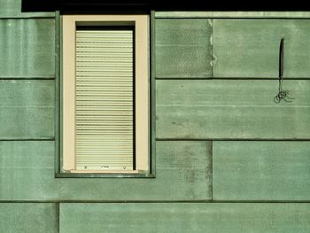 Full frame shot of closed window of building