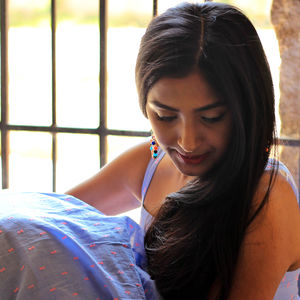 Portrait of beautiful woman
