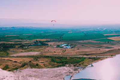 Aerial view of landscape against sky