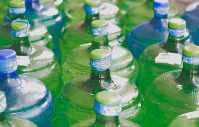 Full frame shot of bottles