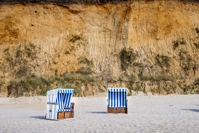 Lifeguard chair on beach