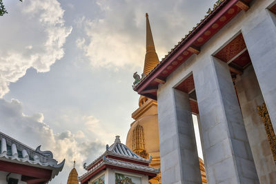 Low angle view of buildings against sky