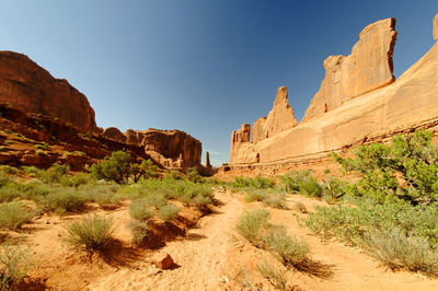 Rock formations on landscape