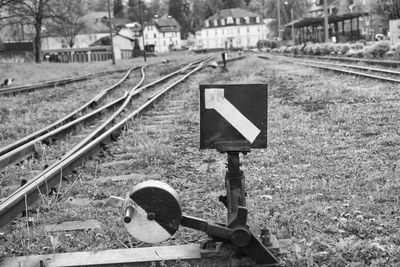 Close-up of railroad track