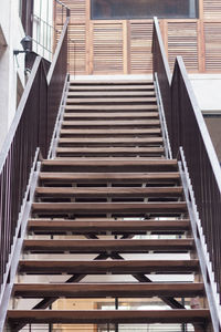 Low angle view of staircase in building