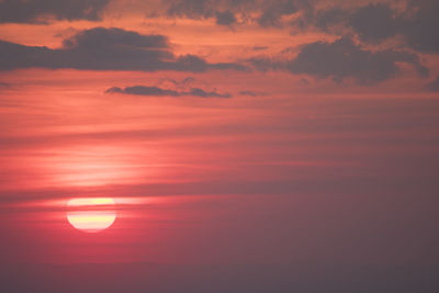 Scenic view of dramatic sky during sunset