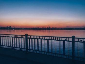 View of river at sunset