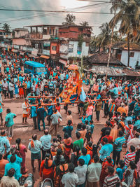 Group of people in city street