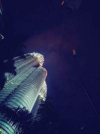 Low angle view of illuminated city