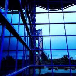 Low angle view of modern building against sky