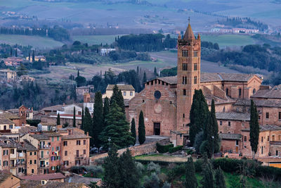 View of old buildings in city