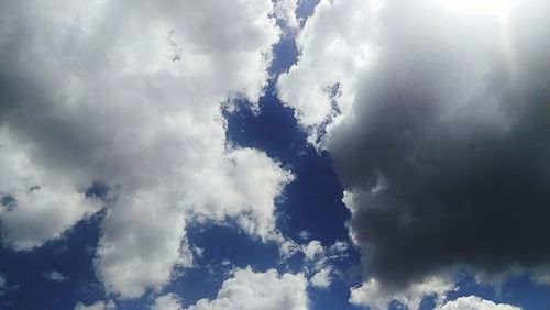 Low angle view of cloudy sky