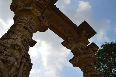 Low angle view of historical building against cloudy sky