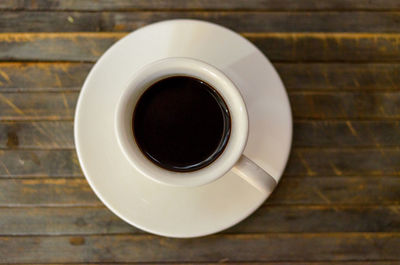 Directly above shot of coffee on table