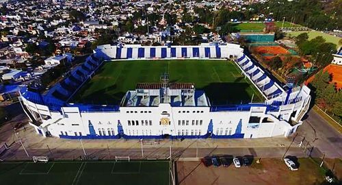 High angle view of building