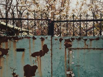 Close-up of rusty metal door