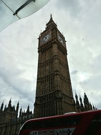 Low angle view of clock tower