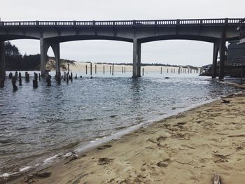 View of bridge over water