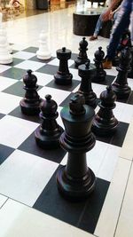 Close-up of chess pieces