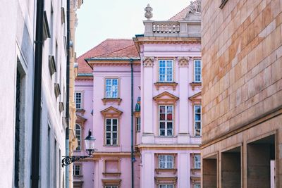 Low angle view of buildings in city