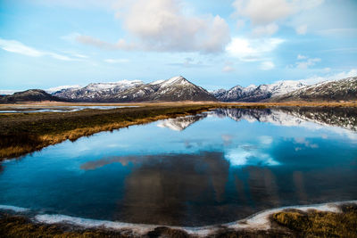 A small lake in the south of iceland