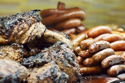 Close-up of grilled meat