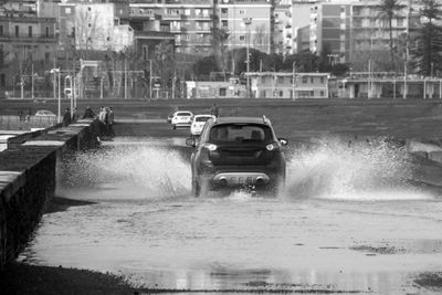 Car on road in city