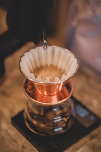 Close-up of drink on table