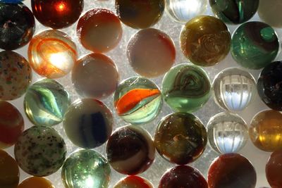 Full frame shot of multi colored lanterns