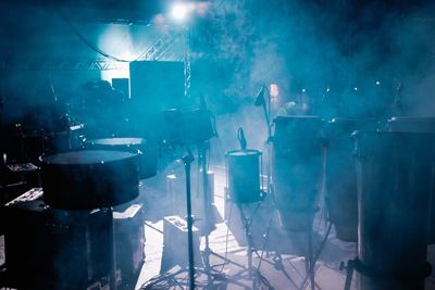 Illuminated lighting equipment at night