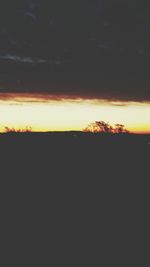 Scenic view of dramatic sky during sunset