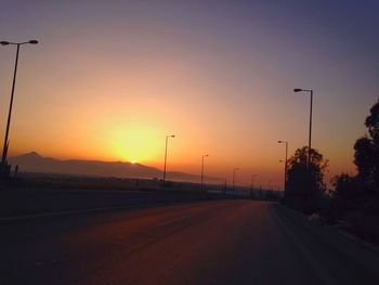 Country road at sunset