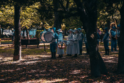 Group of people in park