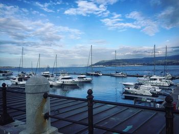 Boats in harbor