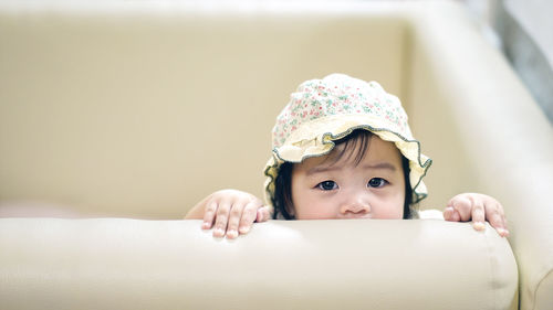 Portrait of cute baby girl