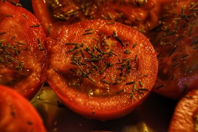 Close-up of red chili peppers