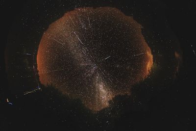 View of stars in the dark