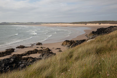 Scenic view of sea against sky