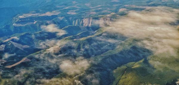 Aerial view of dramatic landscape