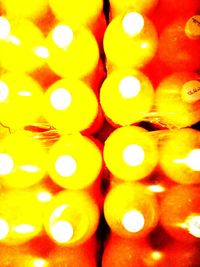 Low angle view of colorful lanterns