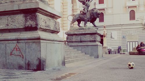 Statue in city