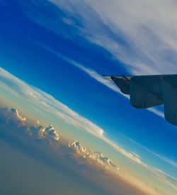Aerial view of clouds over sea
