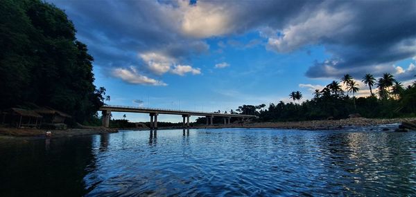 Bridge over river against sky