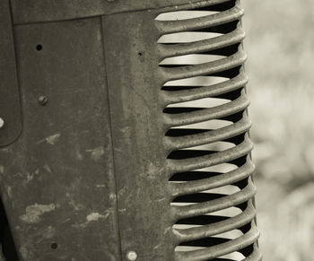 Close-up of railings