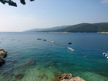 High angle view of sea against sky